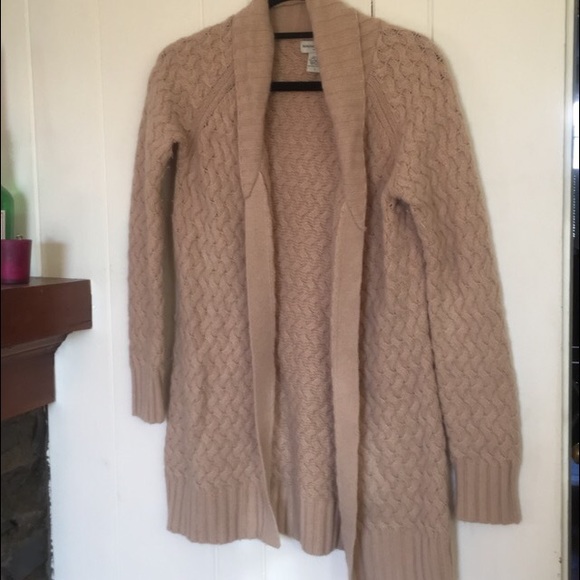 Banana republic wool/angora chunky beige sweater - Picture 1 of 3